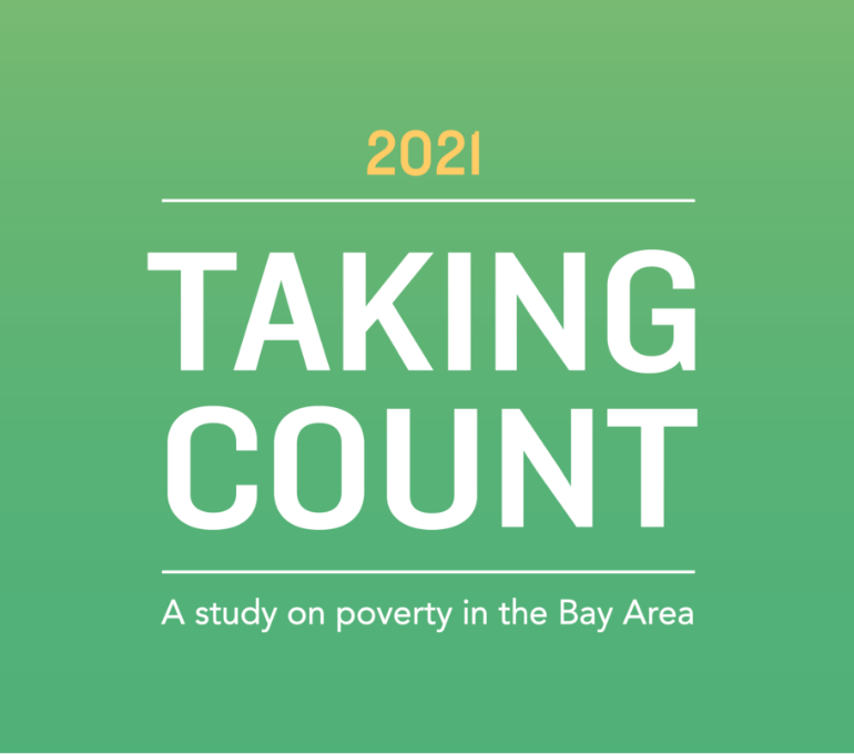 Cover graphic for the study 2021 Taking Count: A study on poverty in the Bay Area