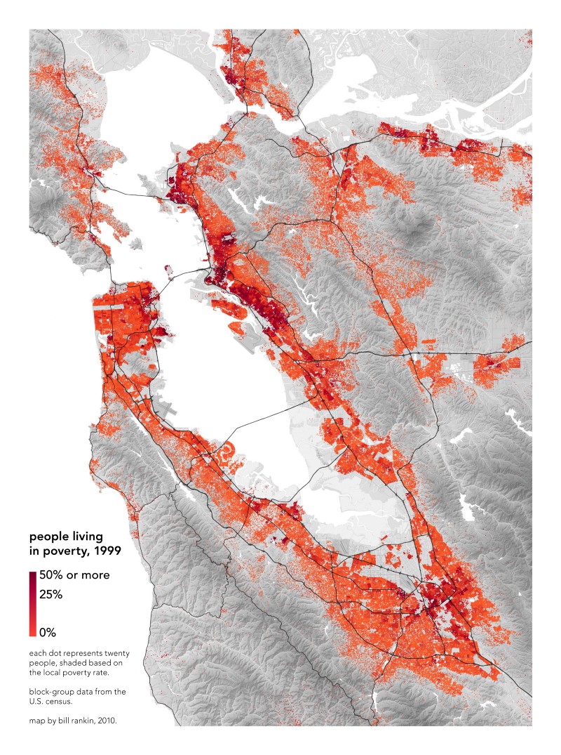 map of people living in poverty in 1999|map of people living in poverty in San Francisco 1999|Tipping Point infographic